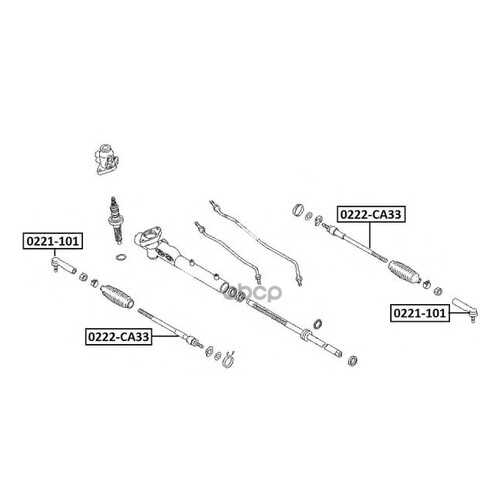 Наконечник рулевой ASVA 0221101 в Emex