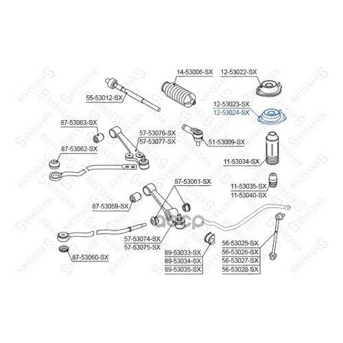 Опора амортизатора Stellox 1253024SX в Emex