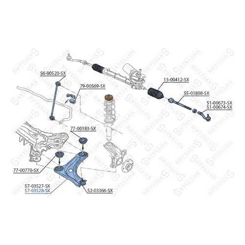 Рычаг подвески Stellox 57-03528-SX в Emex