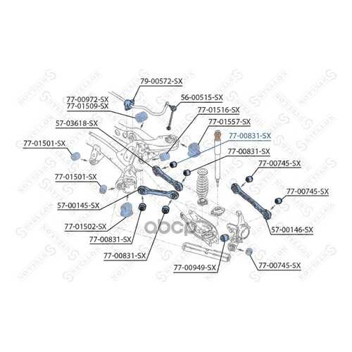 Сайлентблок Stellox 7700831SX в Emex