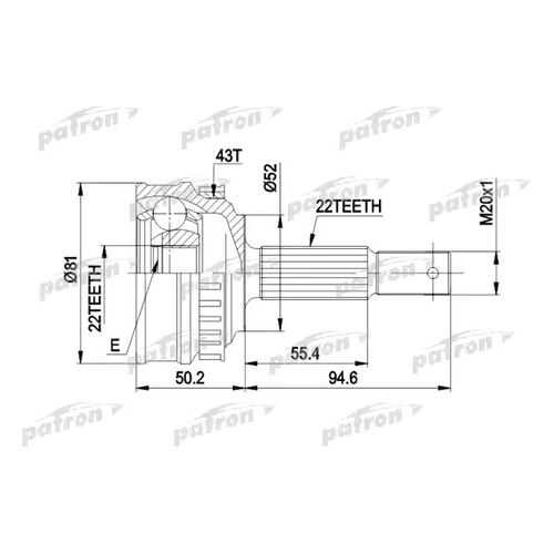 Шрус PATRON PCV1057 в Emex