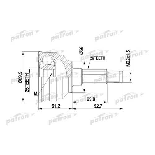 Шрус PATRON PCV1059 в Emex