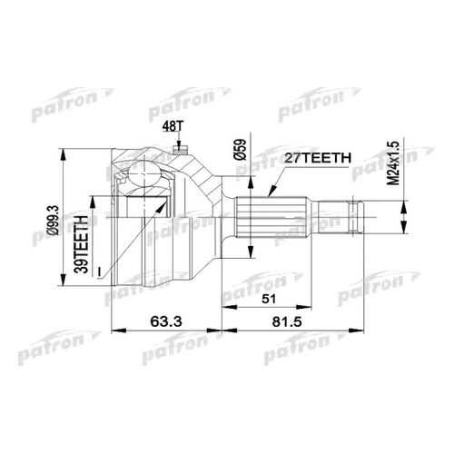 Шрус PATRON PCV1224 в Emex