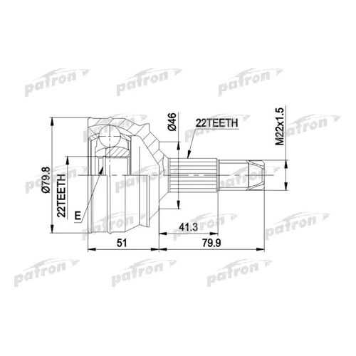 Шрус PATRON PCV1226 в Emex