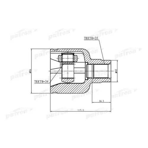 Шрус PATRON PCV1228 в Emex