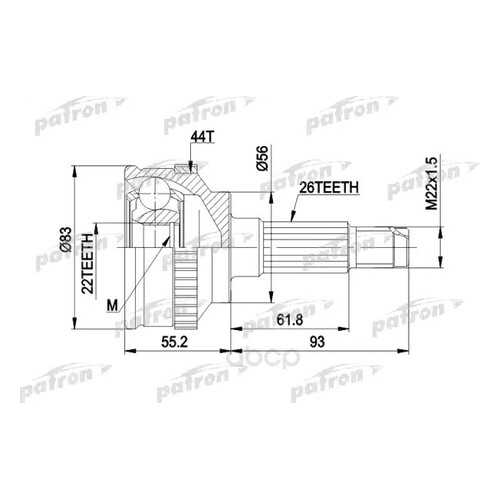 Шрус PATRON PCV1372 в Emex