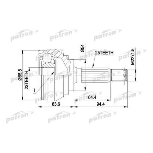 Шрус PATRON PCV1404 в Emex