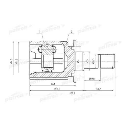 Шрус PATRON PCV1526 в Emex