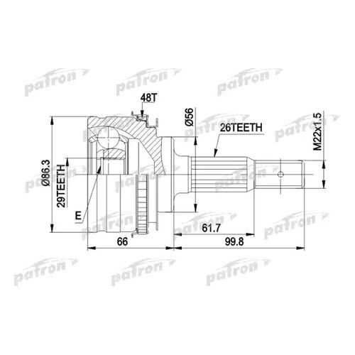 Шрус PATRON PCV9012 в Emex