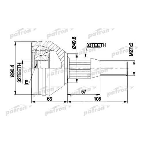 Шрус PATRON PCV9838 в Emex