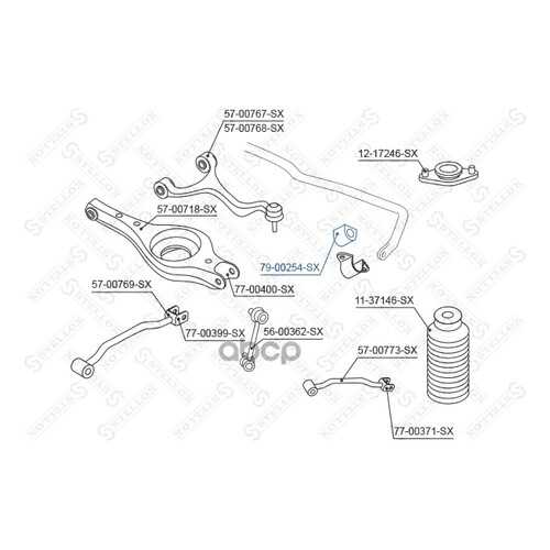 Втулка стабилизатора Stellox 7900254SX в Emex
