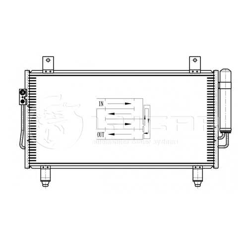 Радиатор кондиционера автомобильный Luzar LRAC1162 в Emex
