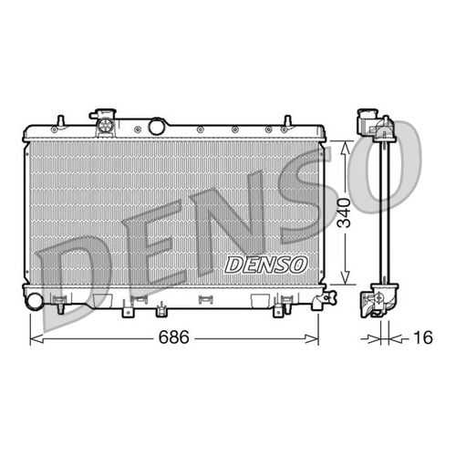 Радиатор охлаждения двигателя DENSO DRM36006 в Emex