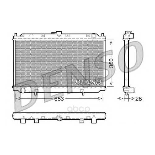 Радиатор охлаждения двигателя DENSO DRM46010 в Emex