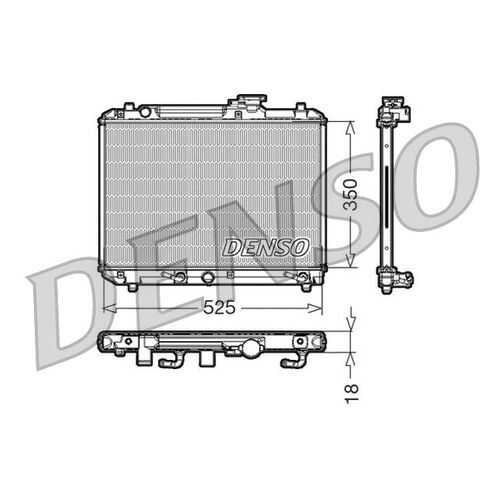 Радиатор охлаждения двигателя DENSO DRM47002 в Emex