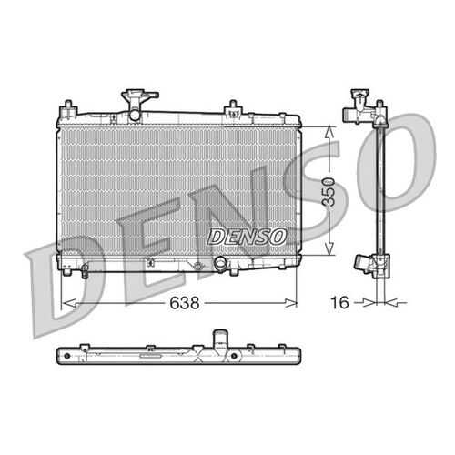 Радиатор охлаждения двигателя DENSO DRM50007 в Emex