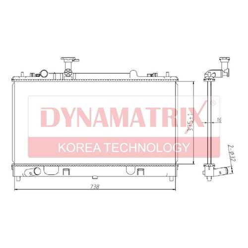 Радиатор охлаждения двигателя DYNAMATRIX DR68508 в Emex