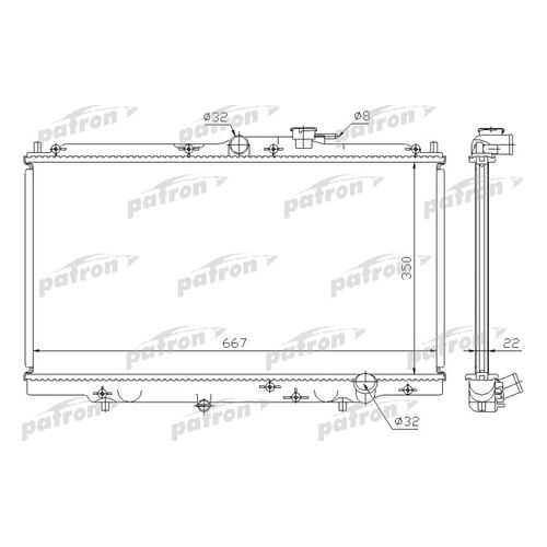 Радиатор охлаждения двигателя PATRON PRS3093 в Emex