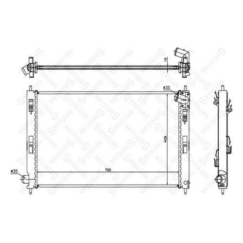 Радиатор охлаждения двигателя STELLOX 10-25349-SX в Emex