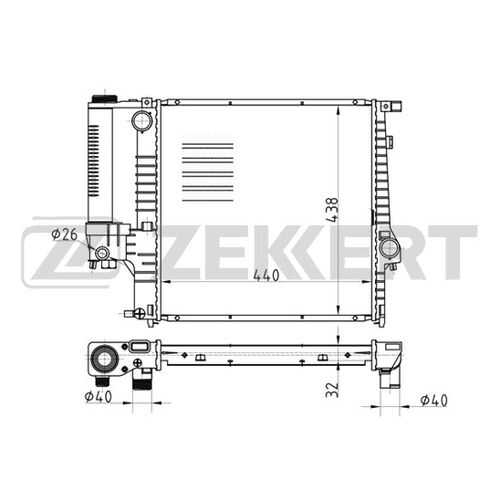 Радиатор охлаждения двигателя ZEKKERT MK-1000 в Emex