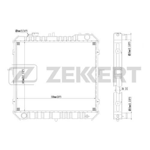 Радиатор охлаждения двигателя ZEKKERT MK-1062 в Emex