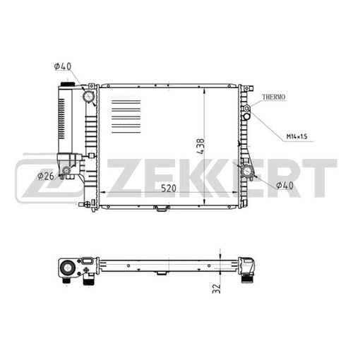 Радиатор охлаждения двигателя ZEKKERT MK-1072 в Emex