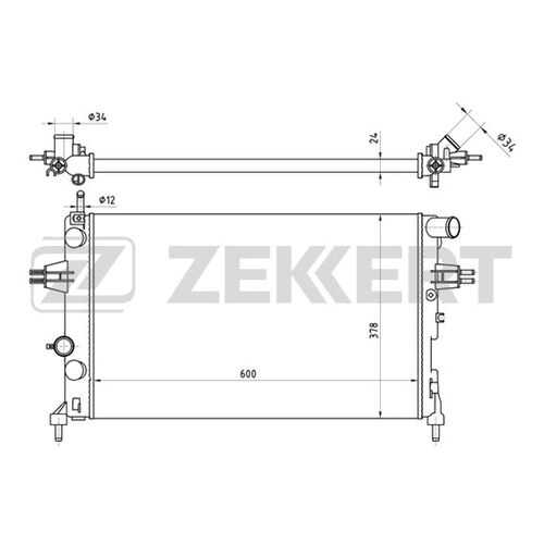 Радиатор охлаждения двигателя ZEKKERT MK-1114 в Emex