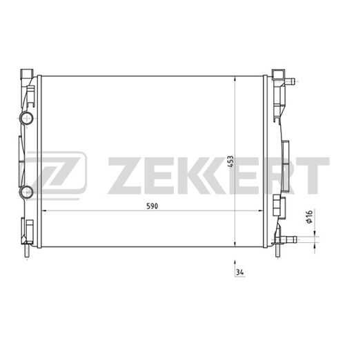 Радиатор охлаждения двигателя ZEKKERT MK-1176 в Emex