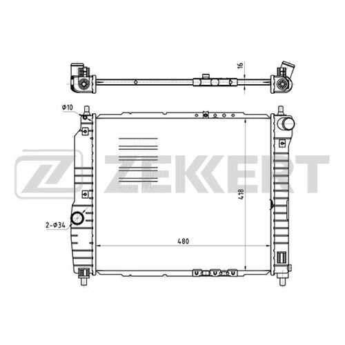 Радиатор охлаждения двигателя ZEKKERT MK-1177 в Emex