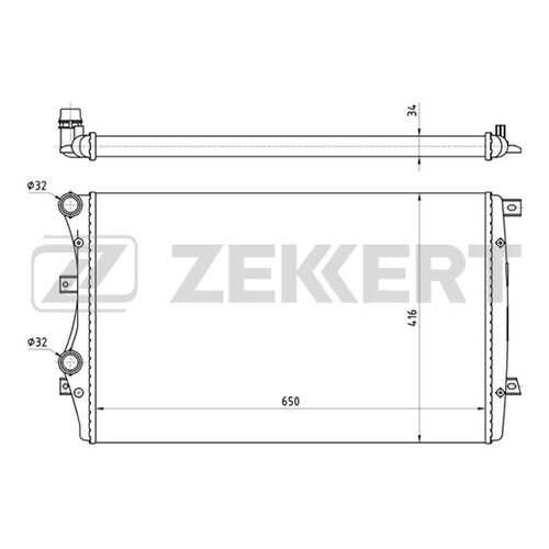 Радиатор охлаждения двигателя ZEKKERT MK-1246 в Emex