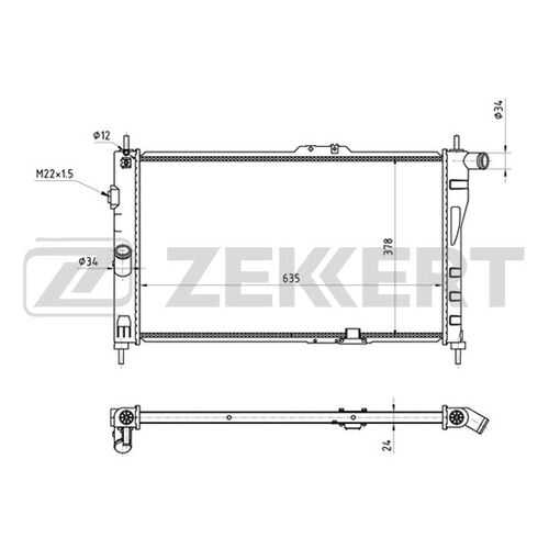 Радиатор охлаждения двигателя ZEKKERT MK-1328 в Emex