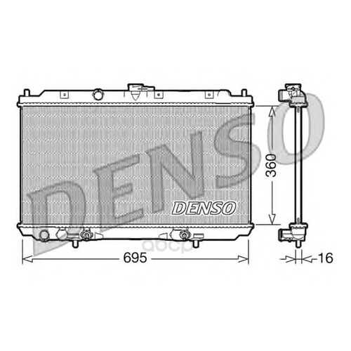 Радиатор системы охлаждения акпп nissan primera 1.8 02 Denso DRM46024 в Emex