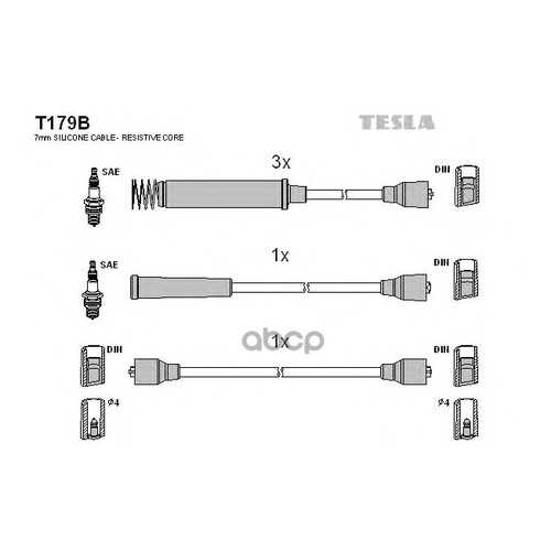 Комплект Проводов Зажигания TESLA T179B в Emex