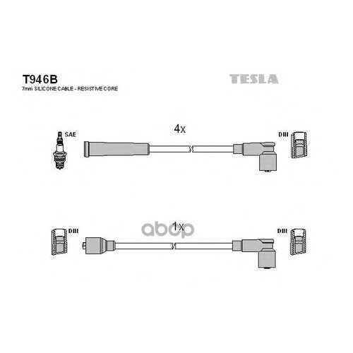 Комплект Проводов Зажигания TESLA T946B в Emex