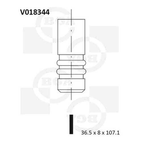 Впускной клапан BGA V018344 в Emex