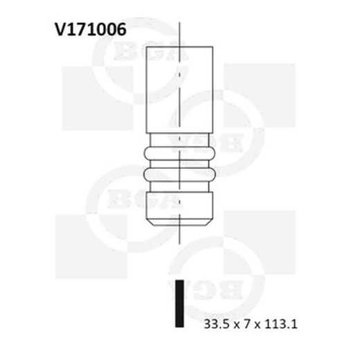 Впускной клапан BGA V171006 в Emex