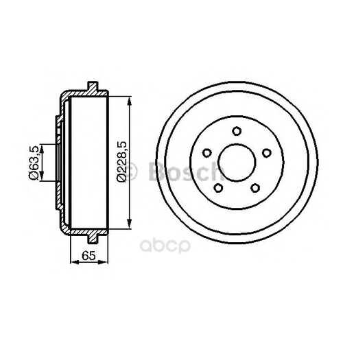 Барабан тормозной Bosch 0986477129 в Emex