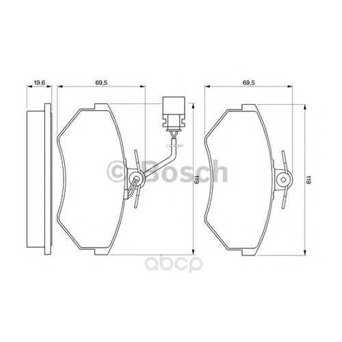 Колодки дисковые передние Bosch 0986460948 в Emex