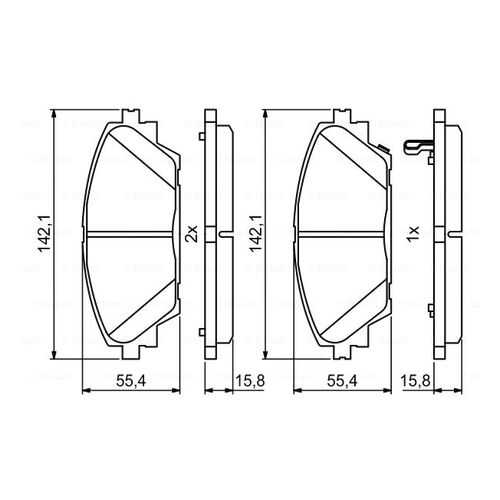 Комплект тормозных дисковых колодок Bosch 0 986 494 804 в Emex