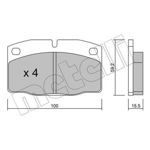 Комплект тормозных дисковых колодок METELLI 22-0044-0 в Emex