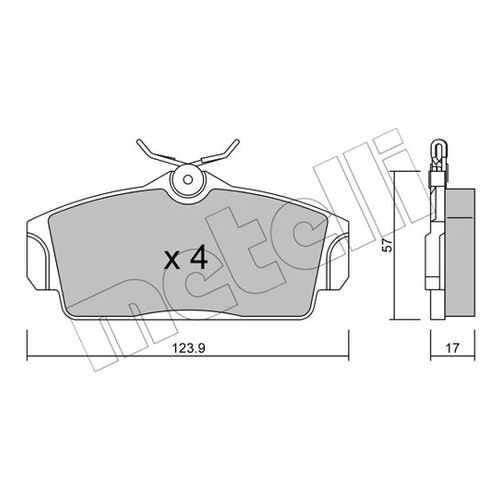 Комплект тормозных дисковых колодок METELLI 22-0305-0 в Emex