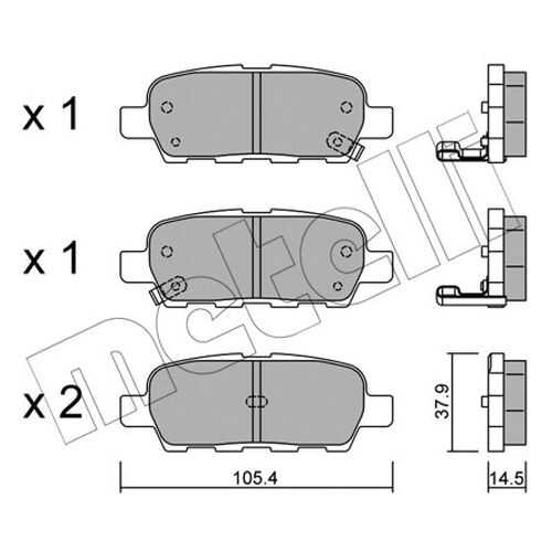 Комплект тормозных дисковых колодок METELLI 22-0612-0 в Emex