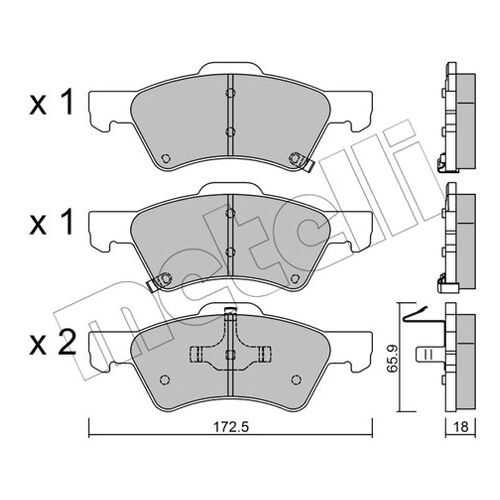 Комплект тормозных дисковых колодок METELLI 22-0623-0 в Emex