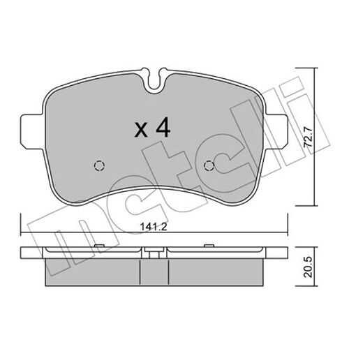 Комплект тормозных дисковых колодок METELLI 22-0711-0 в Emex