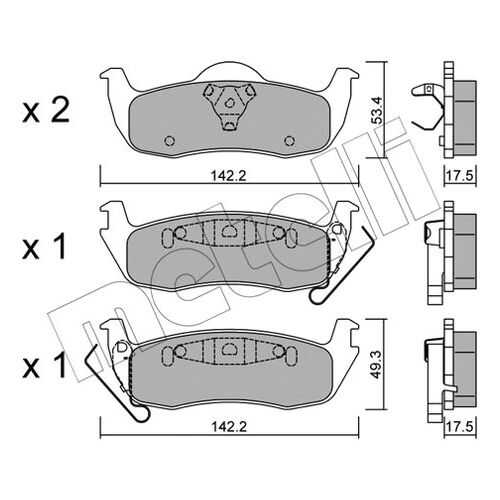 Комплект тормозных дисковых колодок METELLI 22-0720-0 в Emex