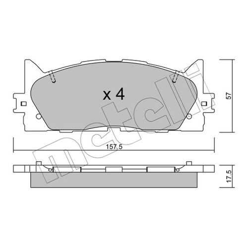 Комплект тормозных дисковых колодок METELLI 22-0882-0 в Emex