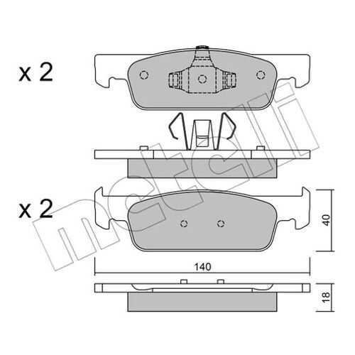 Комплект тормозных дисковых колодок METELLI 22-0975-0 в Emex