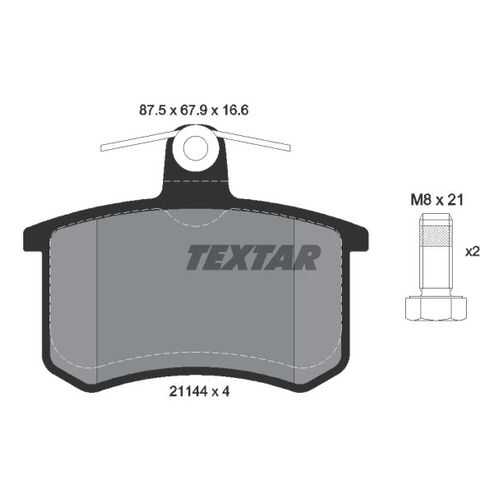 Комплект тормозных дисковых колодок Textar 2114401 в Emex