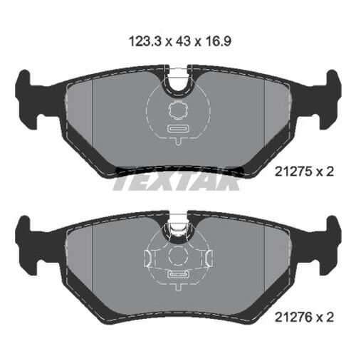 Комплект тормозных дисковых колодок Textar 2127501 в Emex