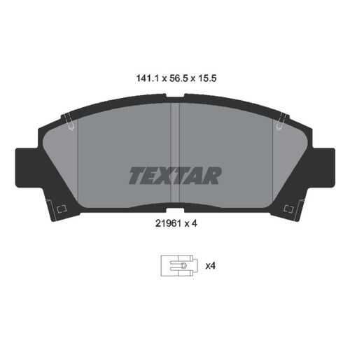 Комплект тормозных дисковых колодок Textar 2196102 в Emex